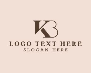 Classic Letter KB Monogram logo