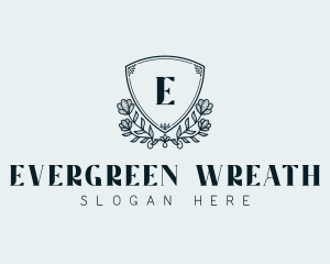 Luxury Shield Floral Crest logo design