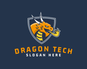 Fire Dragon Shield Esport logo design