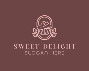 Sweet Cupcake Dessert logo design