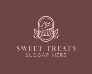 Sweet Cupcake Dessert logo design