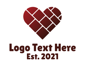 Construction Heart Brick  logo