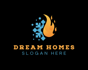 Flame Snowflake Fuel Heating logo