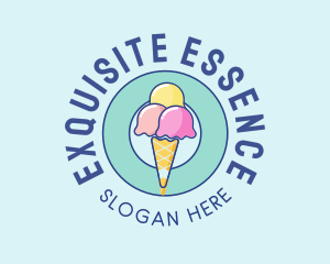 Cute Ice Cream Cone logo