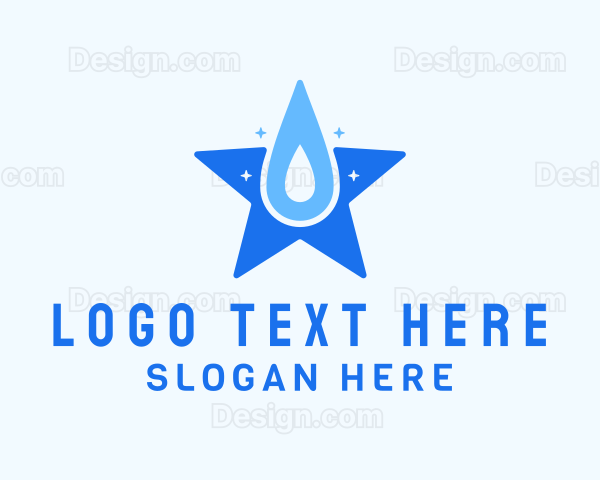 Star Cleaning Droplet Logo