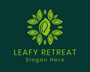 Leaves Face Wellness logo design