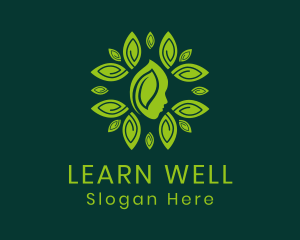 Leaves Face Wellness logo design