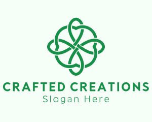 Green Cloverleaf Pattern logo design