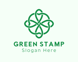 Green Cloverleaf Pattern logo design