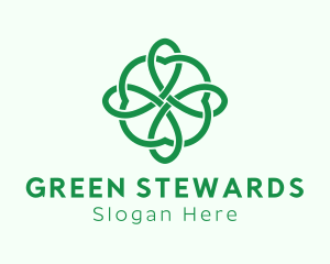 Green Cloverleaf Pattern logo design