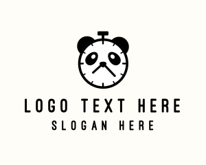 Panda Stopwatch Clock logo