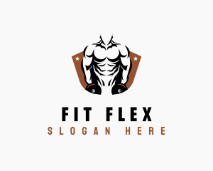 Muscle Weightlifting Fitness logo design