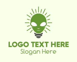 Lighting - Alien Light Bulb logo design