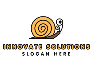 Cartoon Shell Snail Logo