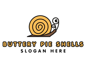 Cartoon Shell Snail logo design