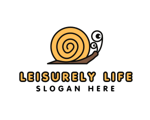 Cartoon Shell Snail logo