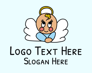 Cute Baby Angel  Logo