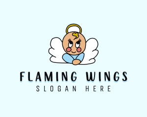 Cute Baby Angel  logo design