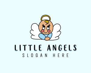 Cute Baby Angel  logo design