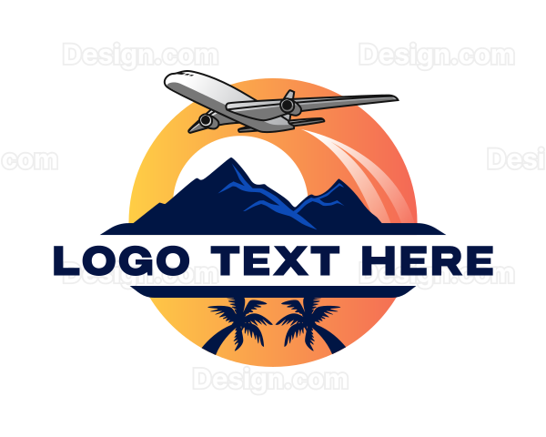 Airplane Travel Trip Logo