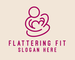 Magenta Mom Breastfeeding logo design