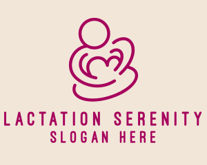 Magenta Mom Breastfeeding logo design