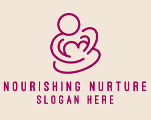 Magenta Mom Breastfeeding logo design