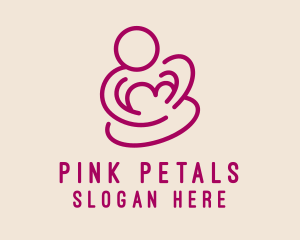 Magenta Mom Breastfeeding logo design