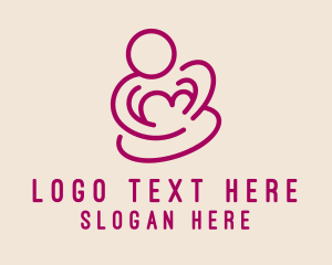 Obstetrics - Magenta Mom Breastfeeding logo design