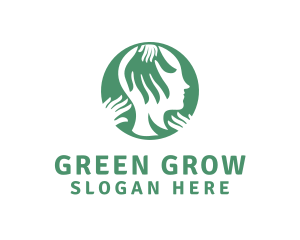 Green Wellness Head  logo design