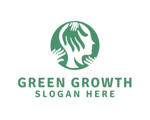 Green Wellness Head  logo design