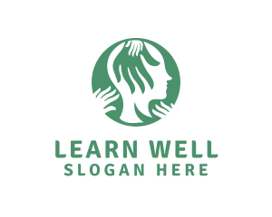 Green Wellness Head  logo design