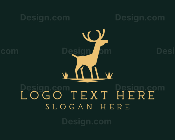 Gold Deer Antler Logo