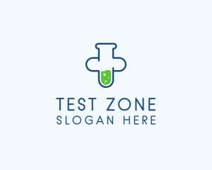 Test Tube Cross logo design