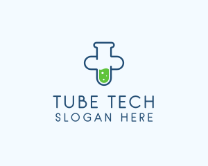 Test Tube Cross logo design