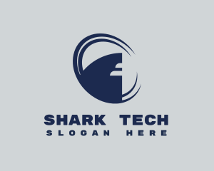 Shark Fin Circle logo design