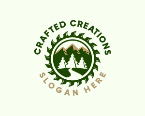 Lumber Tree Sawmill logo design