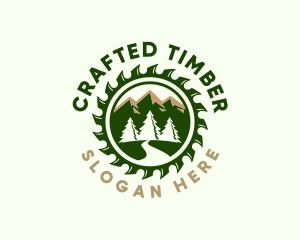 Lumber Tree Sawmill logo design