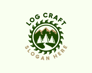 Lumber Tree Sawmill logo design