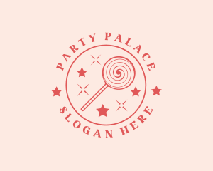 Lollipop Candy Sparkle logo design