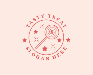 Lollipop Candy Sparkle logo design