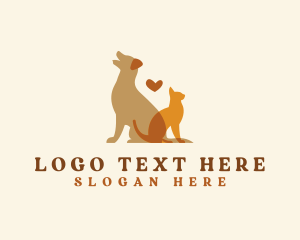 Pet Cat Dog Sitter Logo