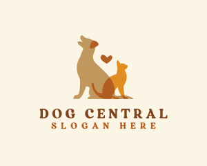 Pet Cat Dog Sitter logo design