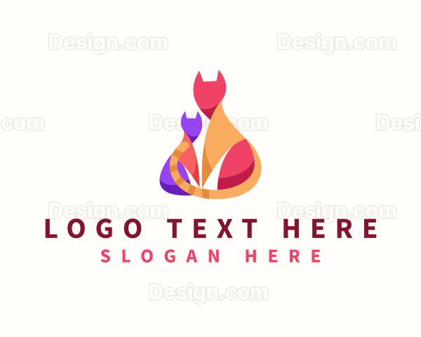 Cat Pet Animal Logo