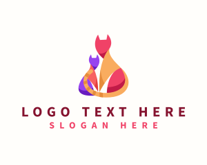 Cat Pet Animal logo