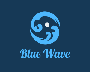 Round Ocean Waves logo design