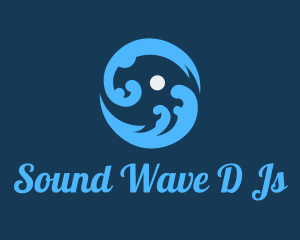 Round Ocean Waves logo design