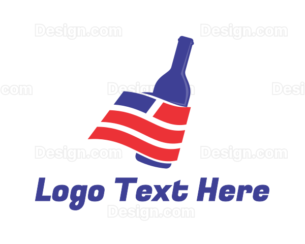USA Wine Bottle Logo