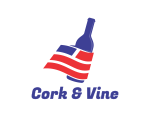 USA Wine Bottle logo design