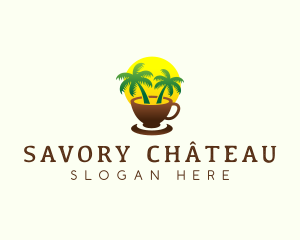 Tropical Coffee Resort logo design